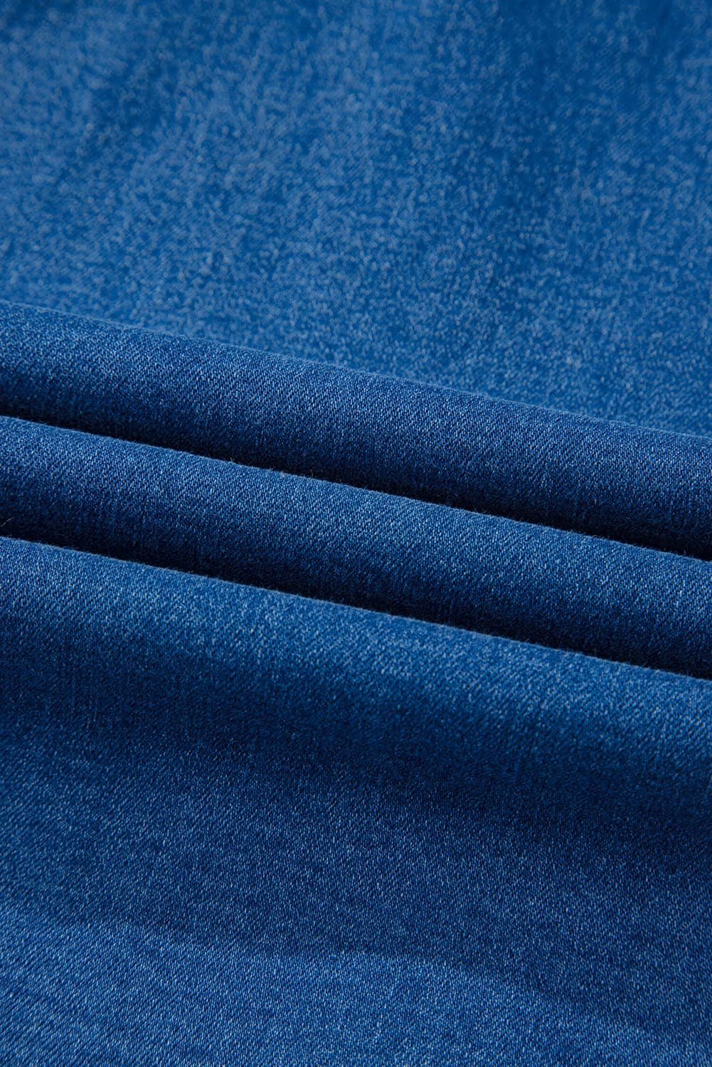 Sail Blue Square Neck Bowknot A-Line Sleeveless Denim Dress