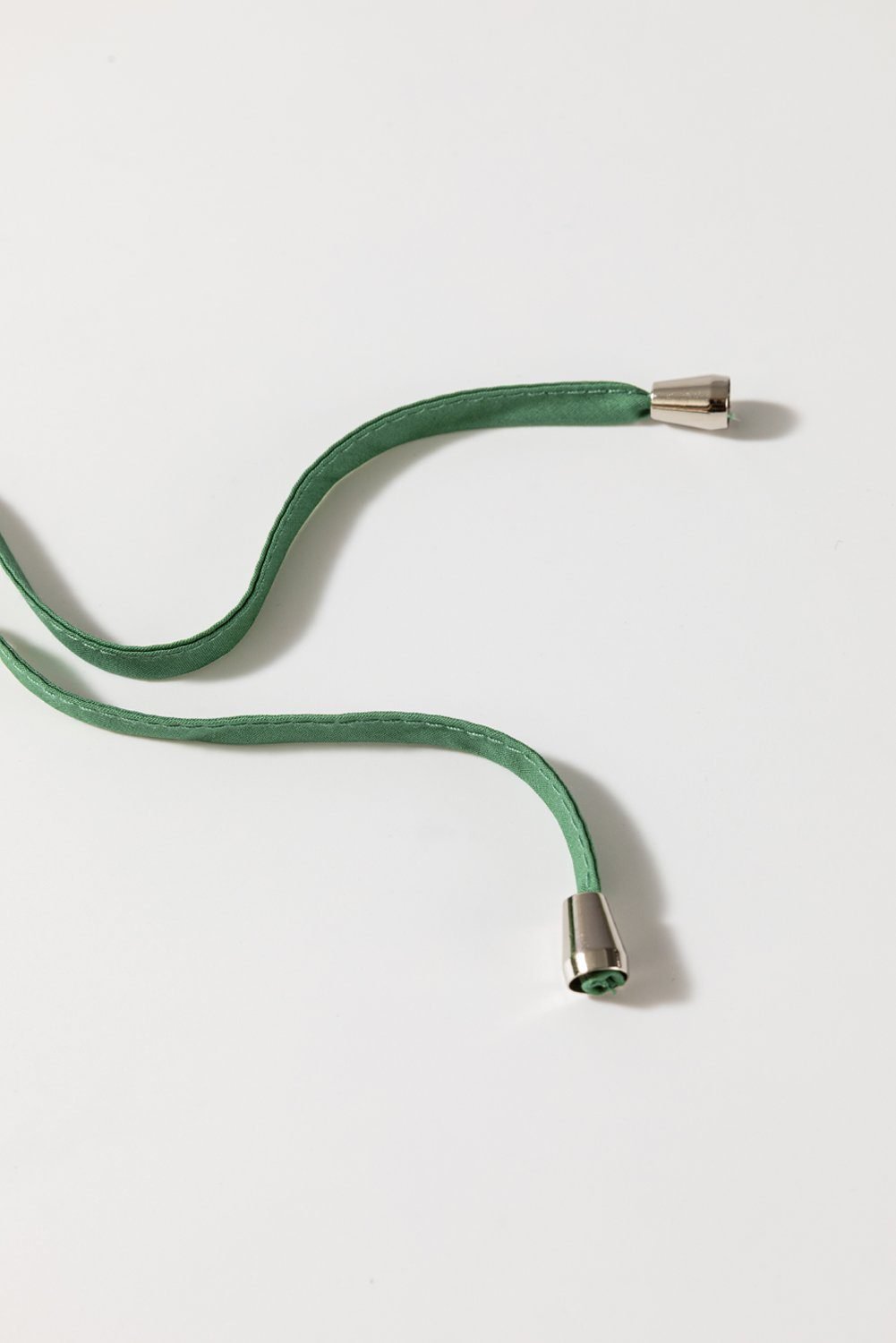 Mist Green Ric Rac Trim Tie Split Neck Short Sleeve Blouse