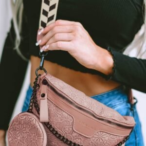Casual Colorblock Strap Chain Shoulder Bag With Coin Purse
