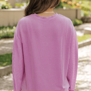 Phalaenopsis Easter Egg Patched Graphic Corded Long Sleeve Top Shorts Set