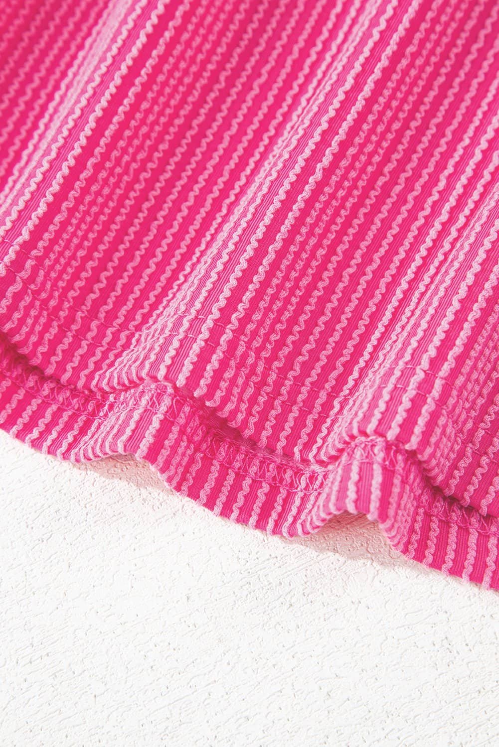 Multicolour Corded Colorblock Crewneck Tee