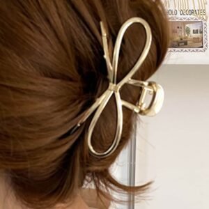 Gold Bowknot Shape Claw Clip