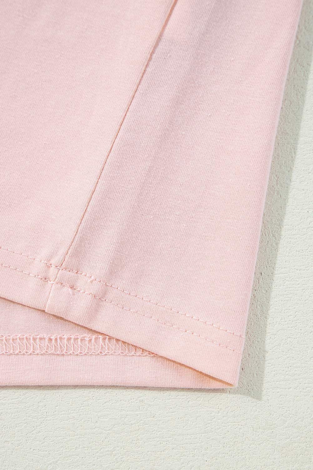 Pink Christmas Sequin Nutcracker Graphic Colorblock Long Sleeve Top