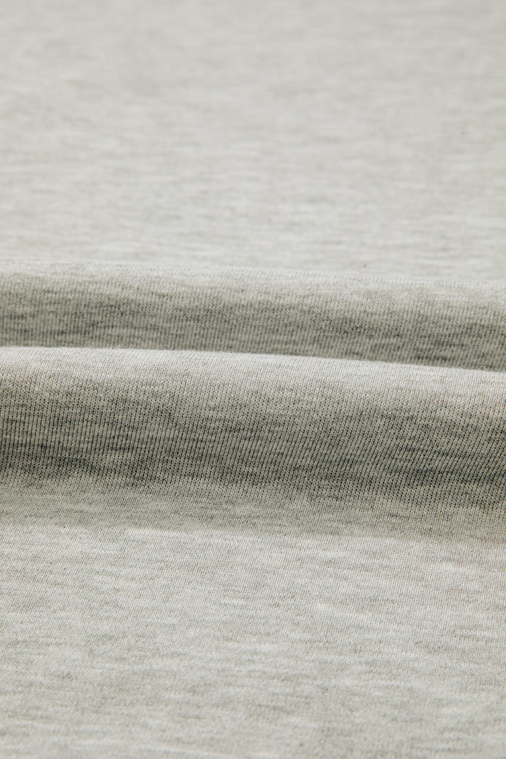 Light Grey Plus Size Thread Embroidered Drop Shoulder Round Neck Sweatshirt