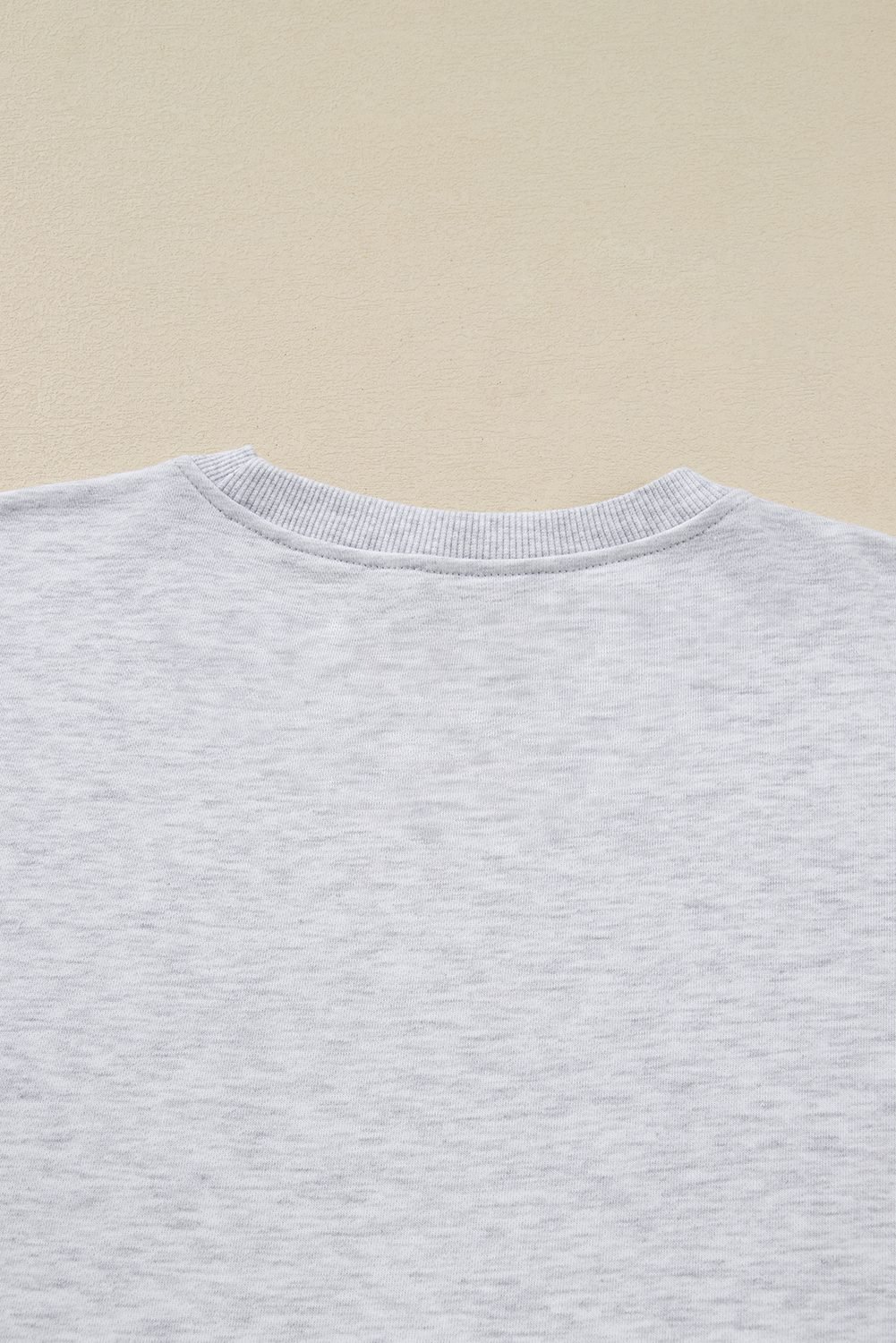 Light Grey Girly Bow Embroidered Puff Sleeve Pullover Loose Shorts Plus 2Pcs Outfit