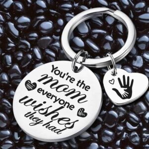 Mothers Day Lettered Heart Shape Alloy Keychain