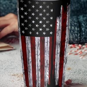 Dirty Blue American Flag Stainless Steel Insulated Tumbler 20Oz