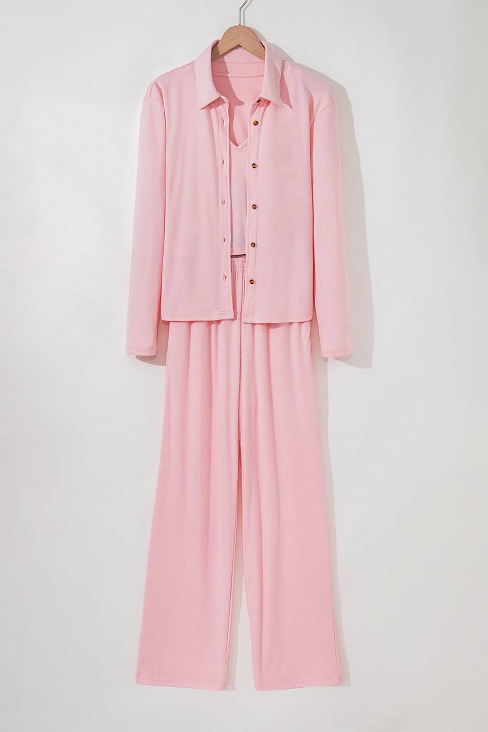 Light Pink 3-Piece Cozy Knit Lounge Set