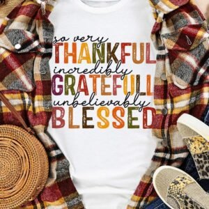 White Thanksgiving Slogan Print Crew Neck T Shirt