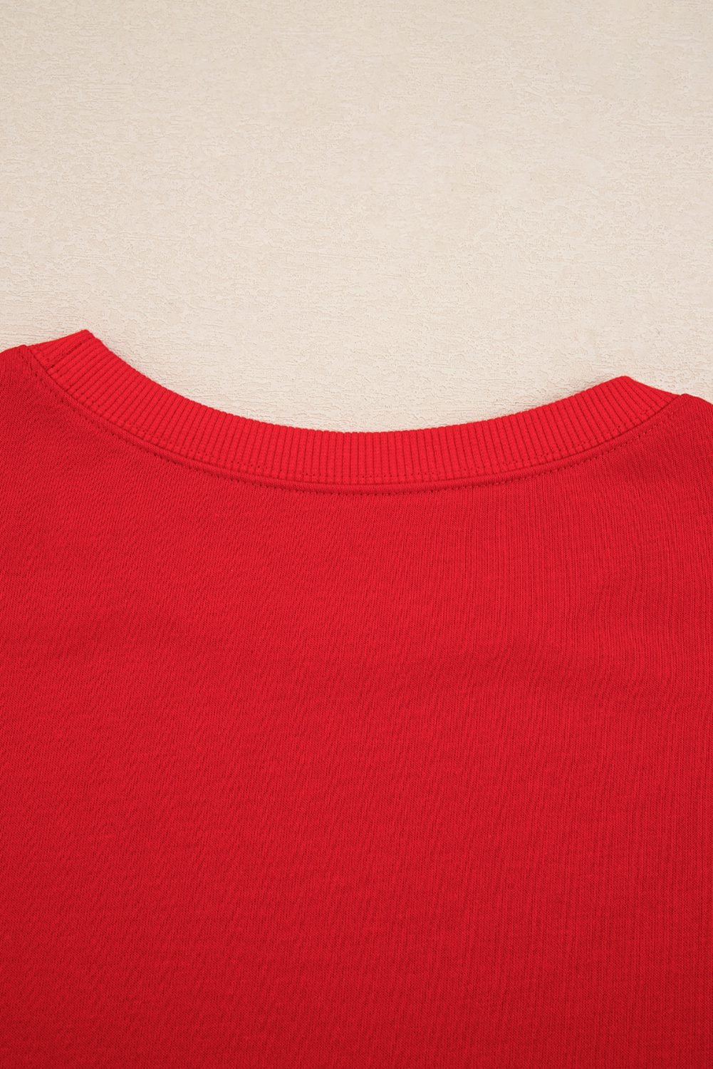 Fiery Red Varsity Stripe Detail Drop Shoulder Pullover Mini Skirt Set