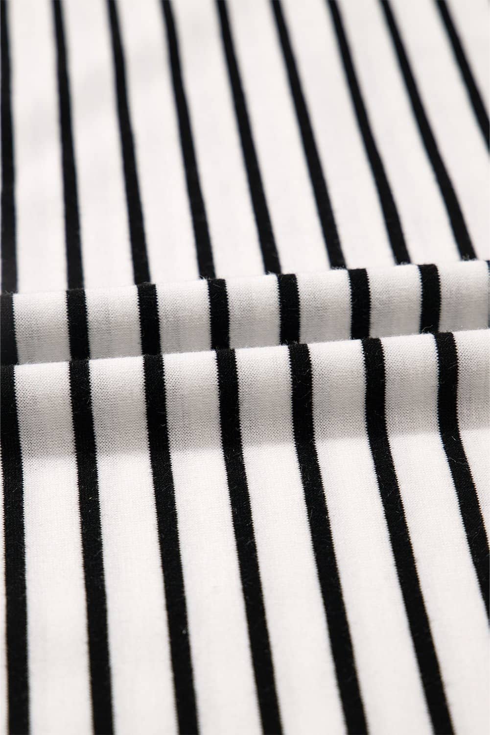 Black Stripe V Neck Tee And Casual Short Set