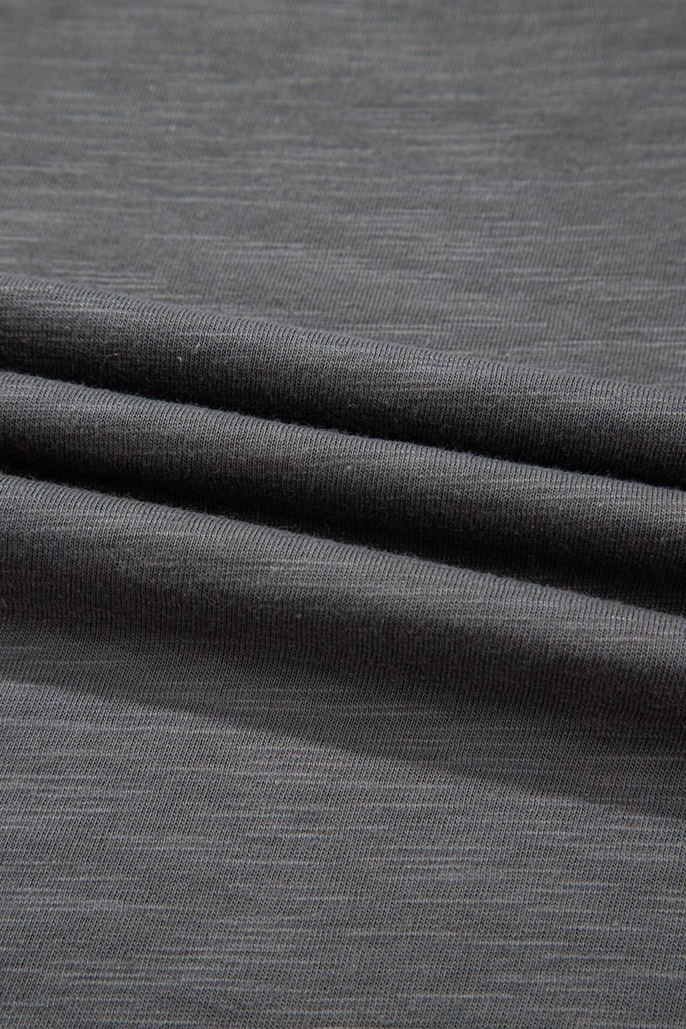 Dark Grey Double Ruffled Short Sleeve Plus Size Top