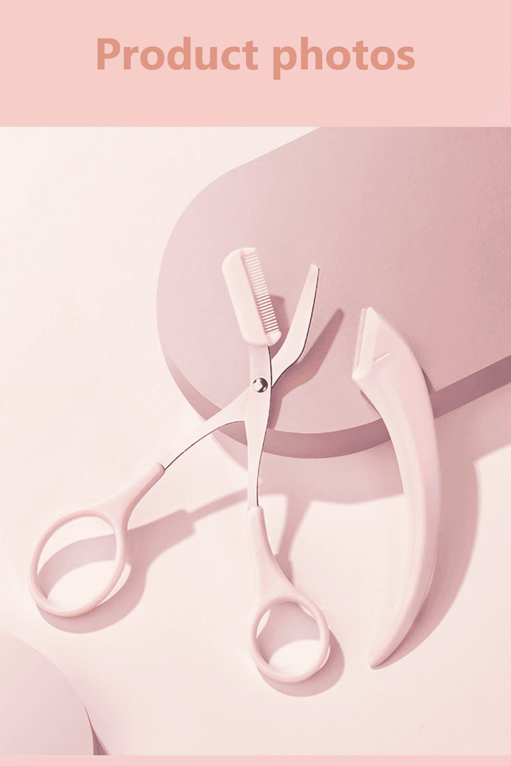 Light Pink 2Pcs Eyebrow Trimming Tool Set