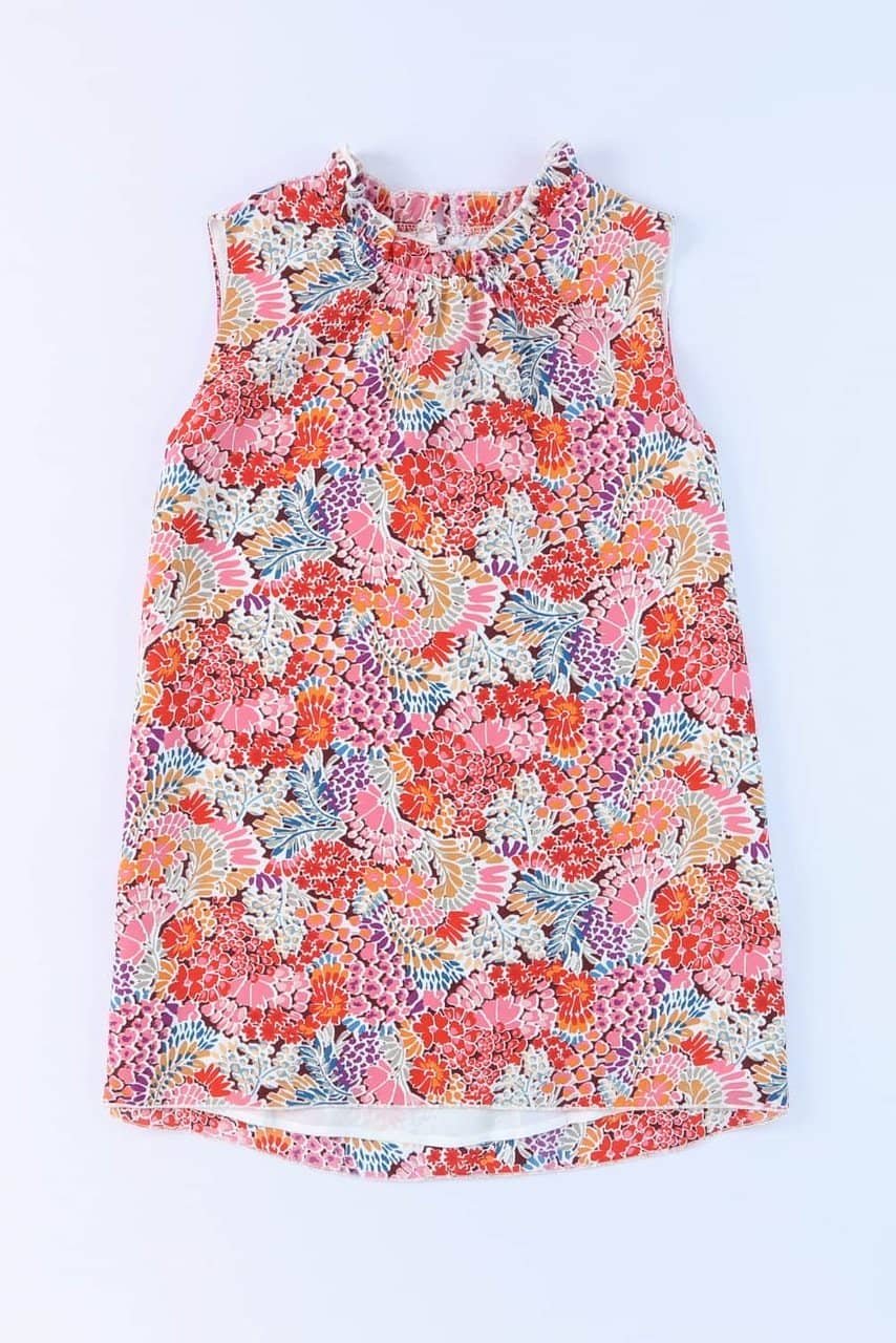 Multicolor Floral Print Relaxed Tank Top