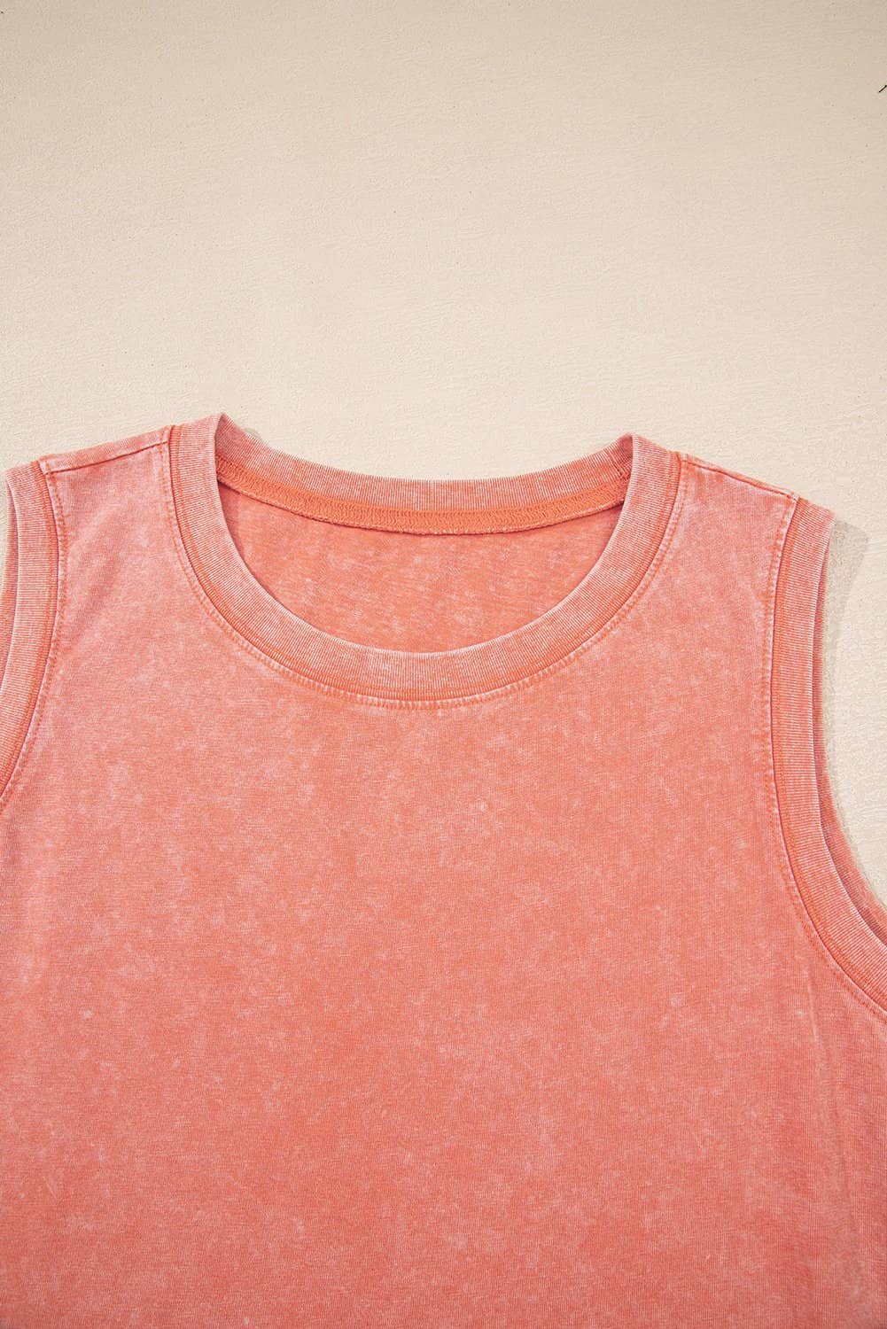 Flamingo Mineral Wash Tank Mini Dress With Pockets