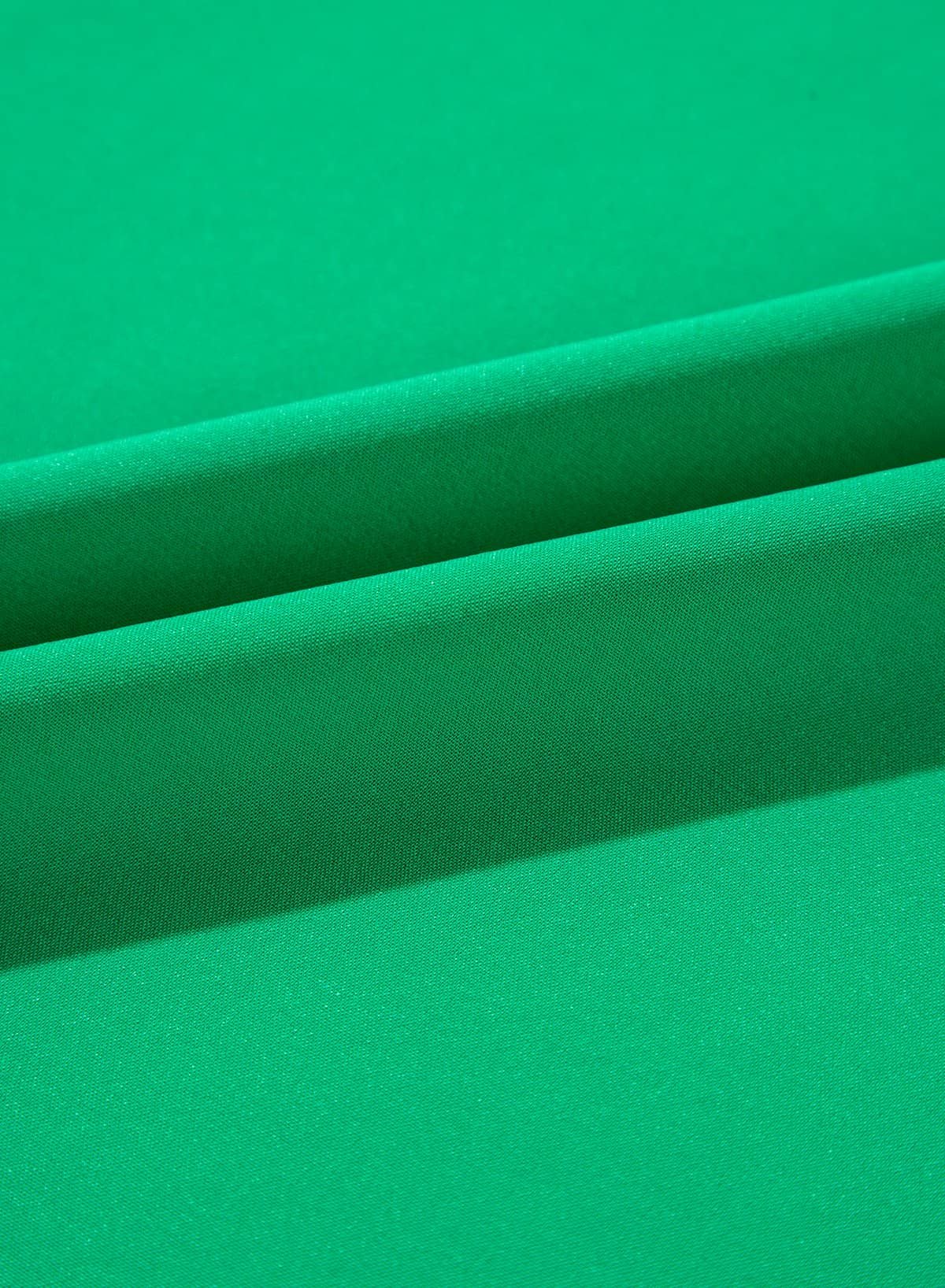 Bright Green Ruched Front Puff Sleeve Plus Size Long Dress