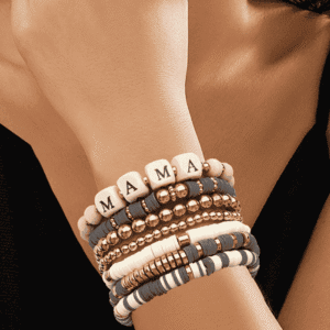 Gray Mama Beaded Multi Layered Bracelet