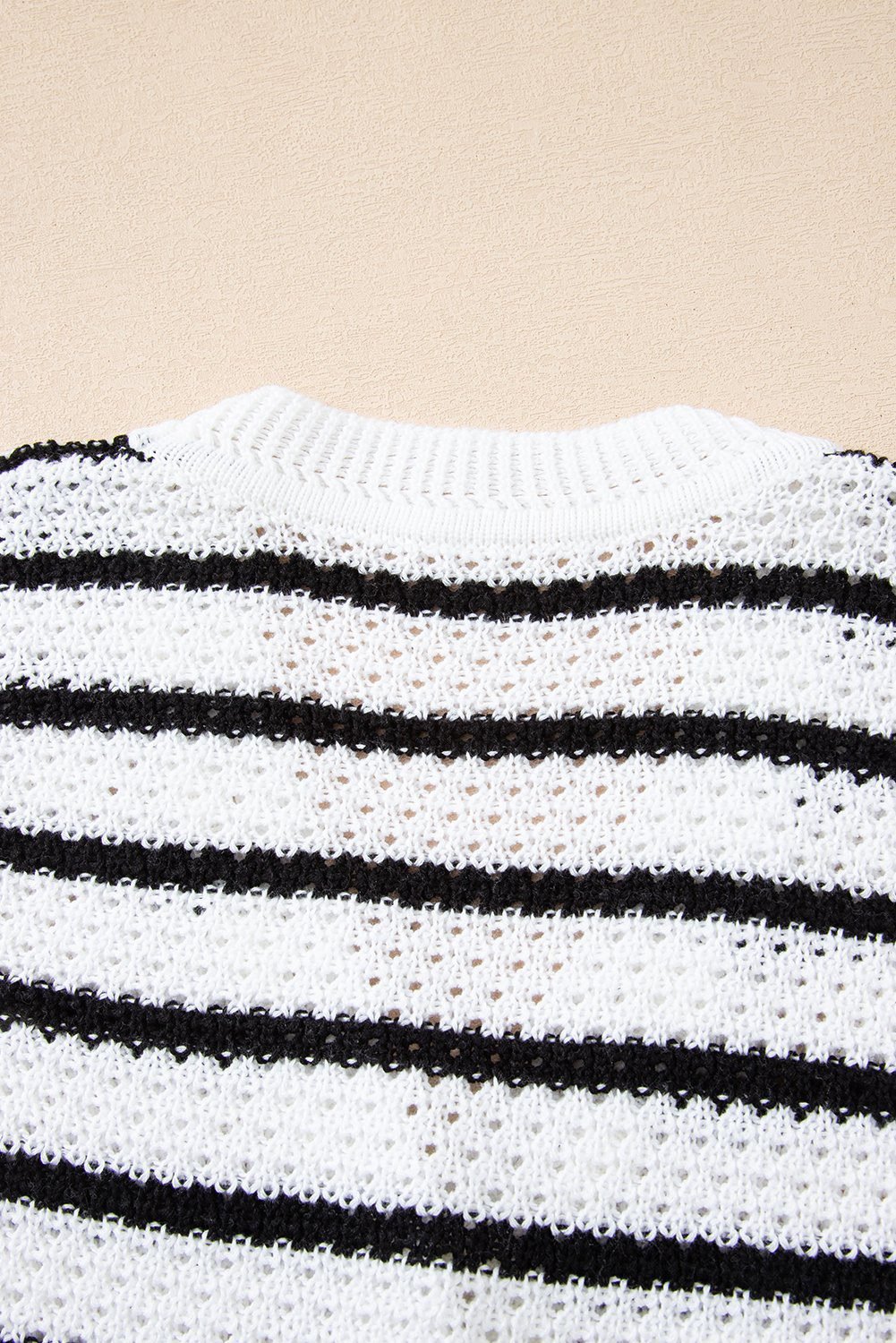 Black Stripe V Neck Gold Buttons Elegant Sweater Vest