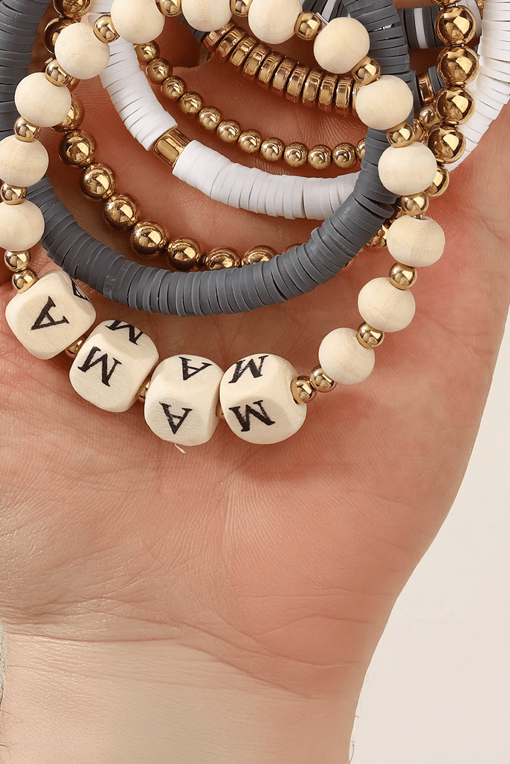 Gray Mama Beaded Multi Layered Bracelet