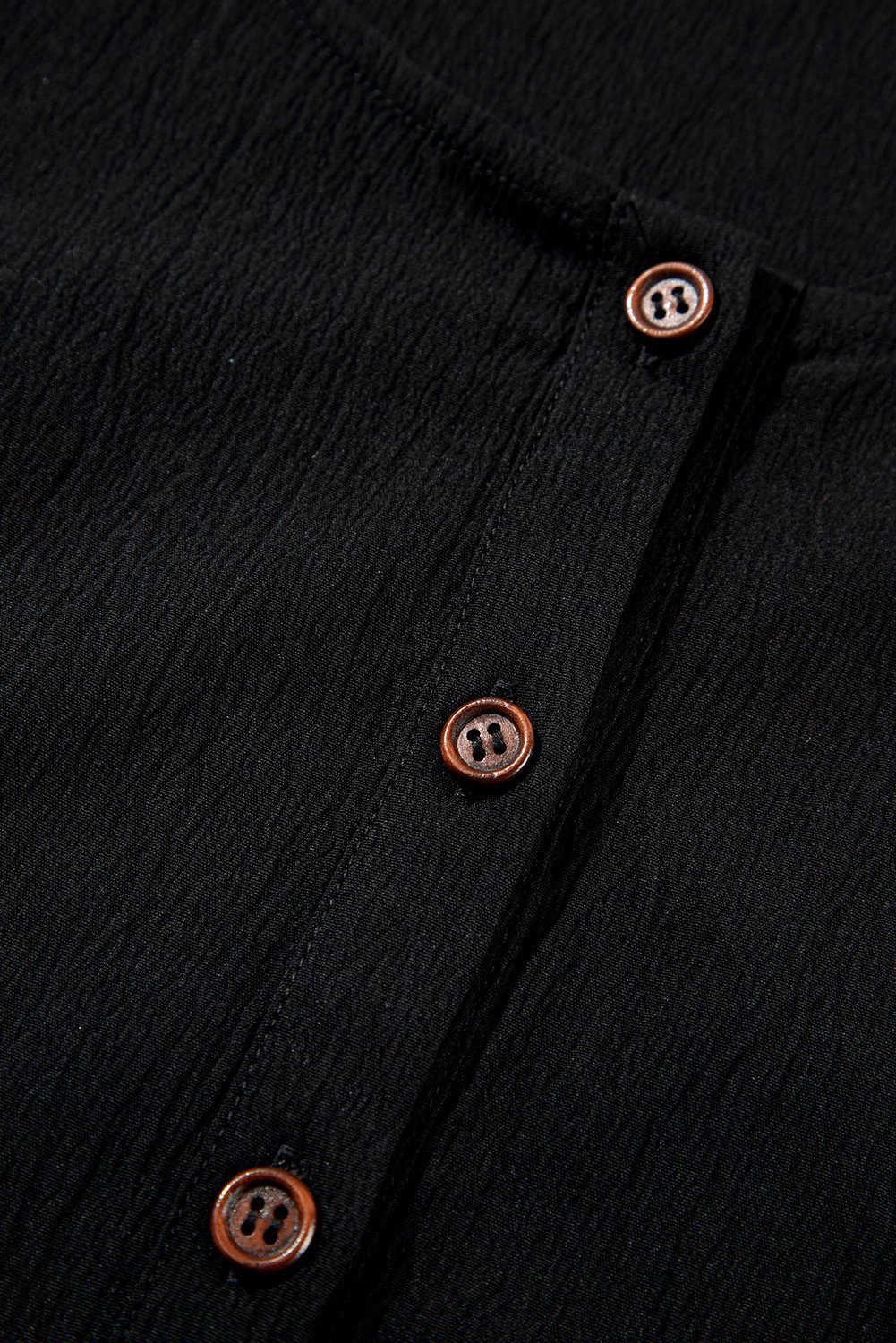 Black Plus Size Sleeveless Button Front Loose Jumpsuit