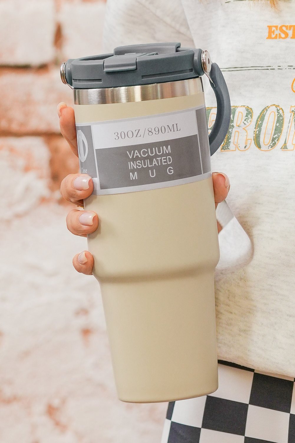 Jet Stream Minimalist Insulated Vacuum Cup With Handle 30Oz