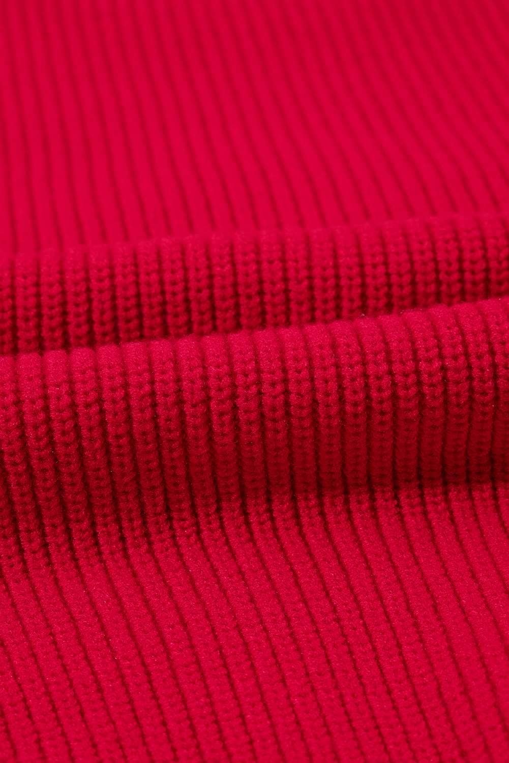 Racing Red Sparkle All The Way Tinsel Crew Neck Plus Size Sweater