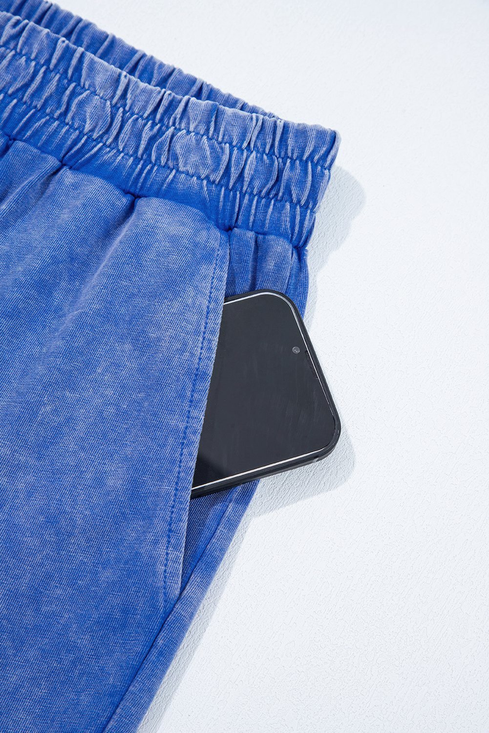 Ashleigh Blue Acid Wash Star Patched Rolled Trim Pants Set