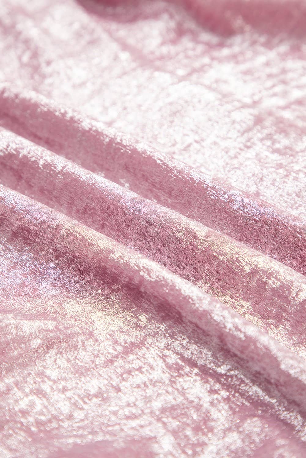 Pink Metallic Sheen Short Sleeve Buttoned Front Casual Shirt