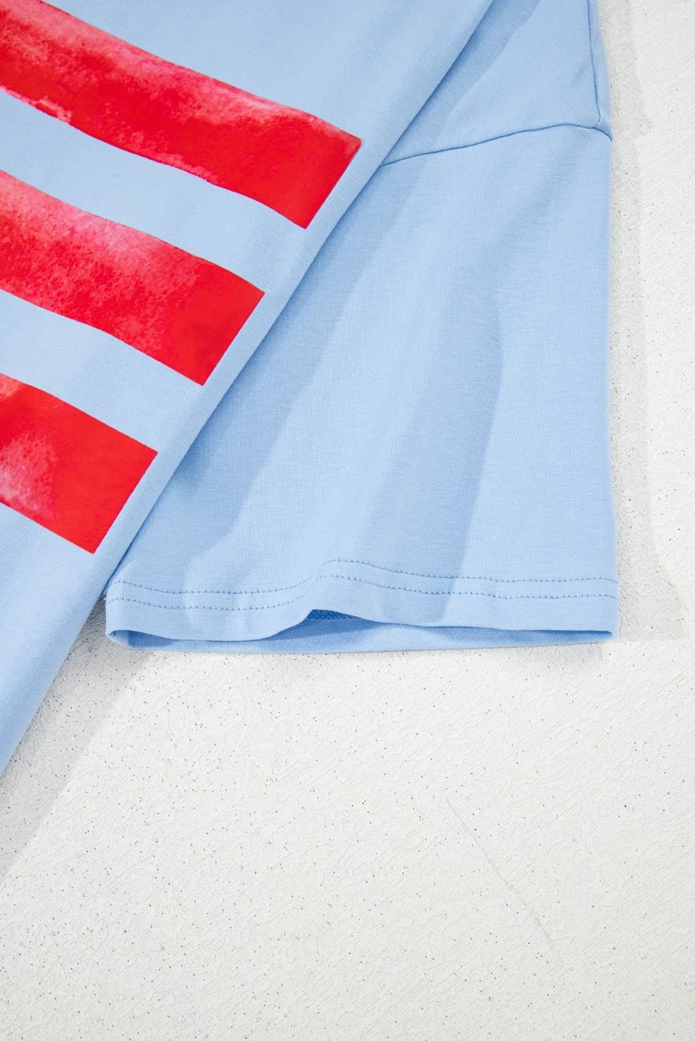 Myosotis Flag Bow Graphic Crewneck Tee