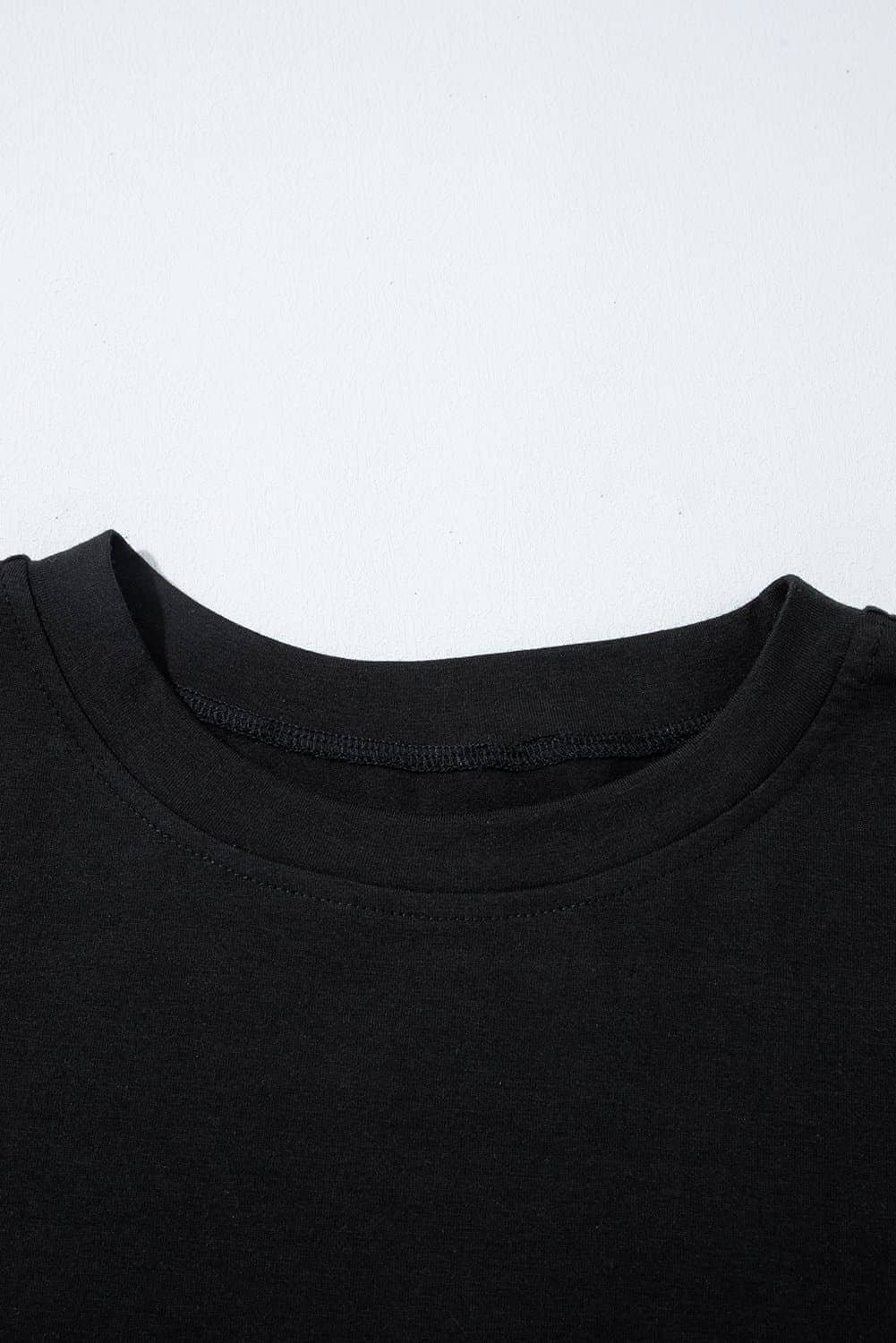 Black Mama Letter Graphic Neon T Shirt