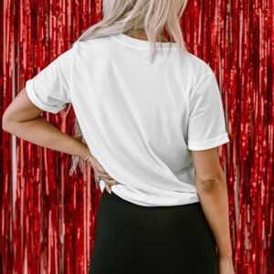 White Love Like Jesus Graphic Crew Neck Tee