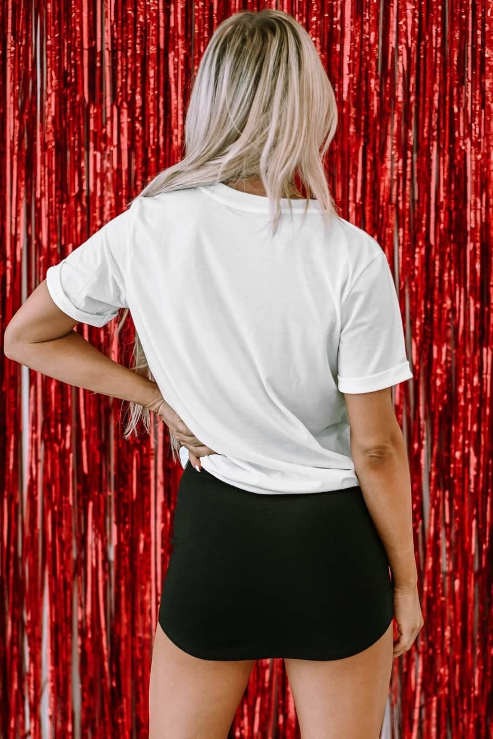 White Love Like Jesus Graphic Crew Neck Tee