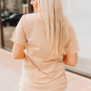 Khaki Mom Floral Letter Print T Shirt