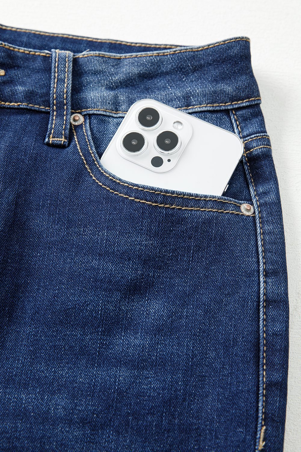 Sail Blue Western Stitch Patched Pocket Bootcut Jeans