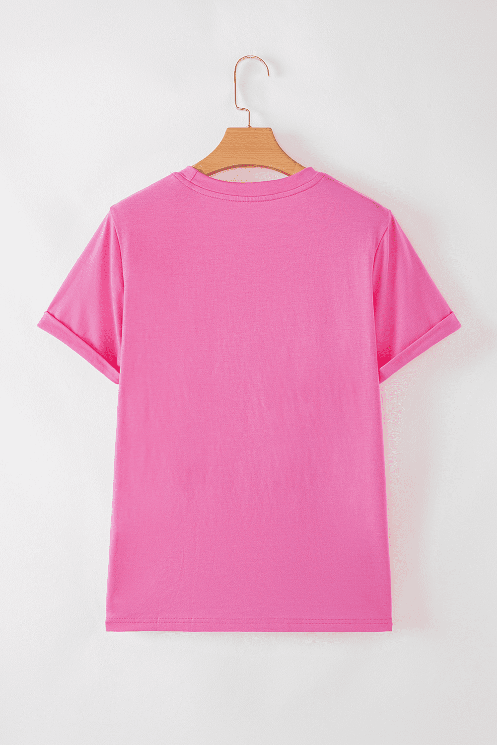 Rose Red Lets Rodeo Crew Neck Graphic Tee