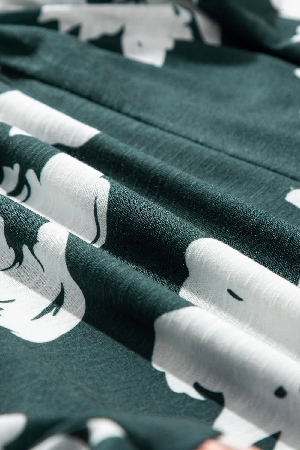 Green Floral Print Ruffle Sleeve Empire Waist Mini Dress