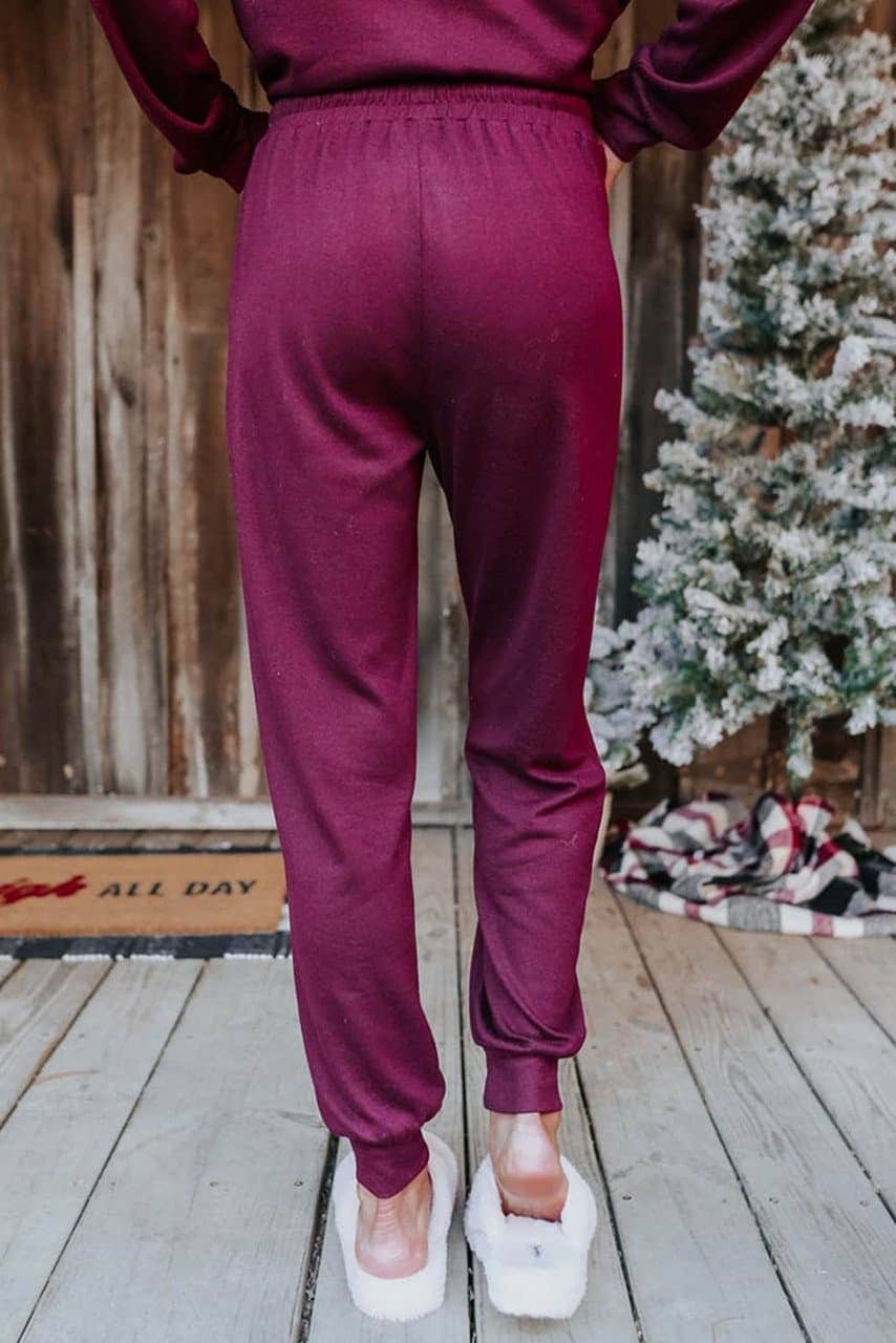 Long Sleeve Pullover And Jogger Pants Lounge Set