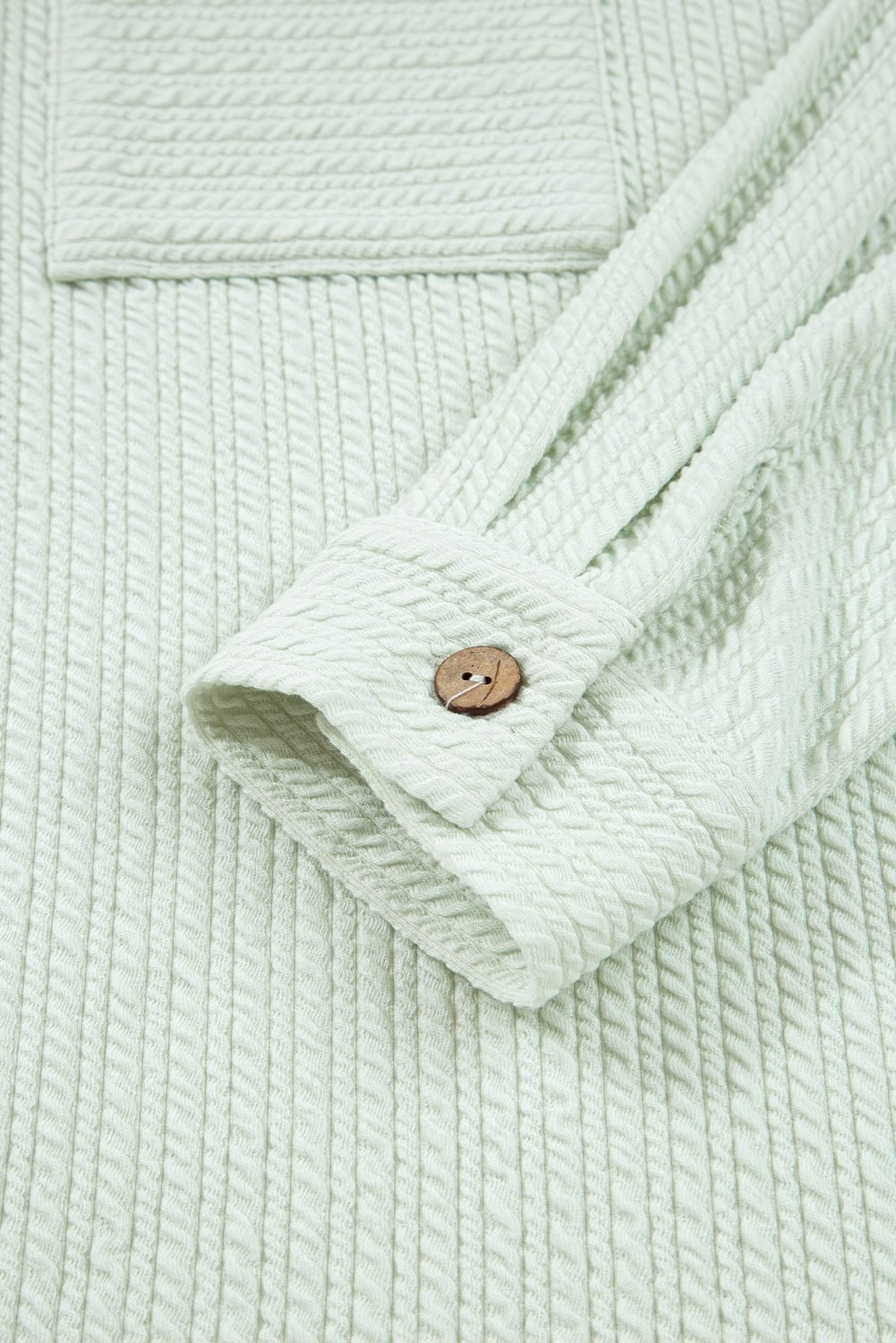 Clearly Aqua Textured Patched Chest Pocket Shirt And Pants Set