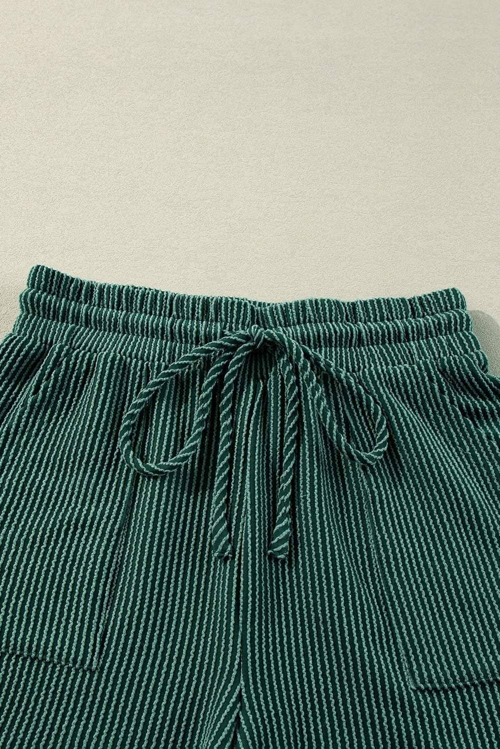 Evergreen Corded Merry Graphic Long Sleeve Top And Shorts Set