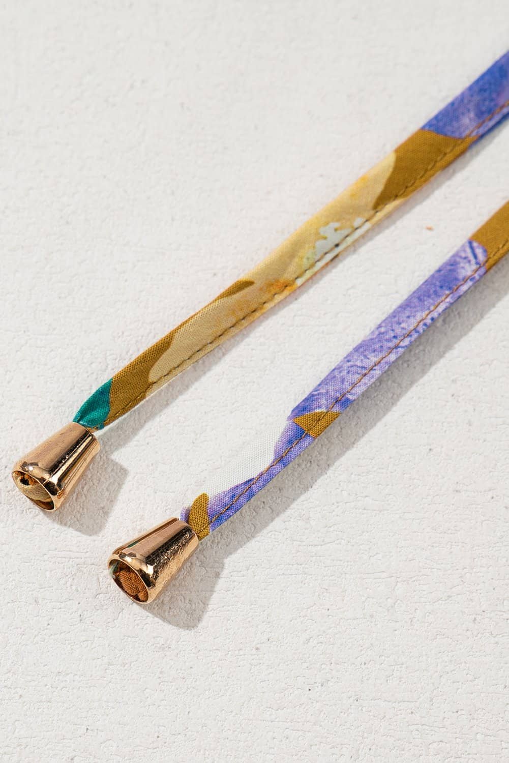 Yellow Floral Print Tiered Flutter Sleeve V Neck Top