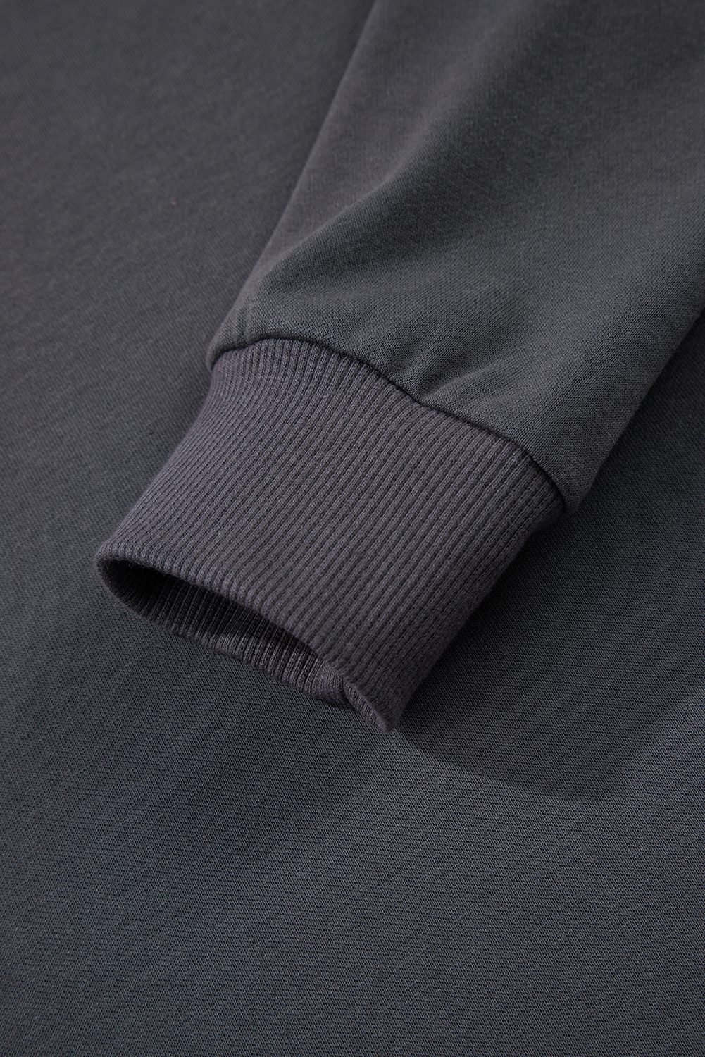 Dark Grey Varsity Striped Detail Drop Shoulder Oversized Sweatshirt