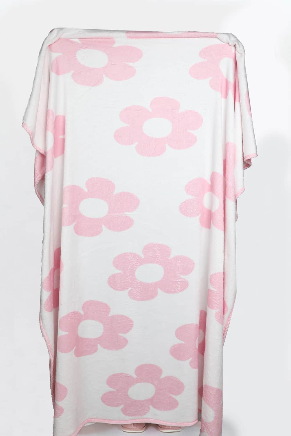 Pink Floral Pattern Square Blanket 76*63Cm