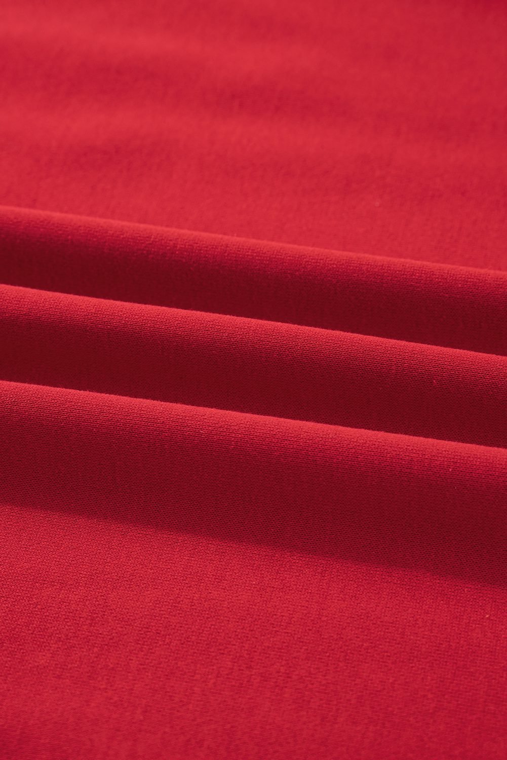 Fiery Red Varsity Striped Detail Crew Neck Plus Sweatshirt