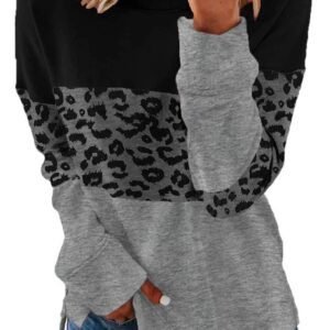 Colorblock Contrast Stitching Sweatshirt With Slits