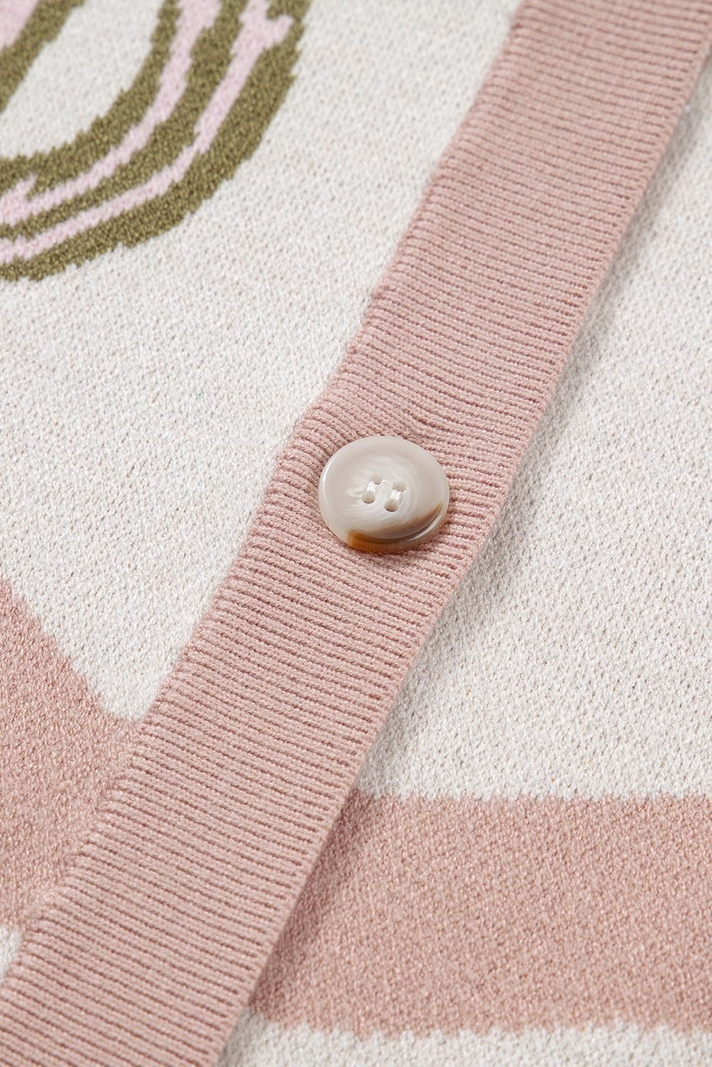 Apricot Western Desert Cactus Print Plus Size Button Cardigan Sweater