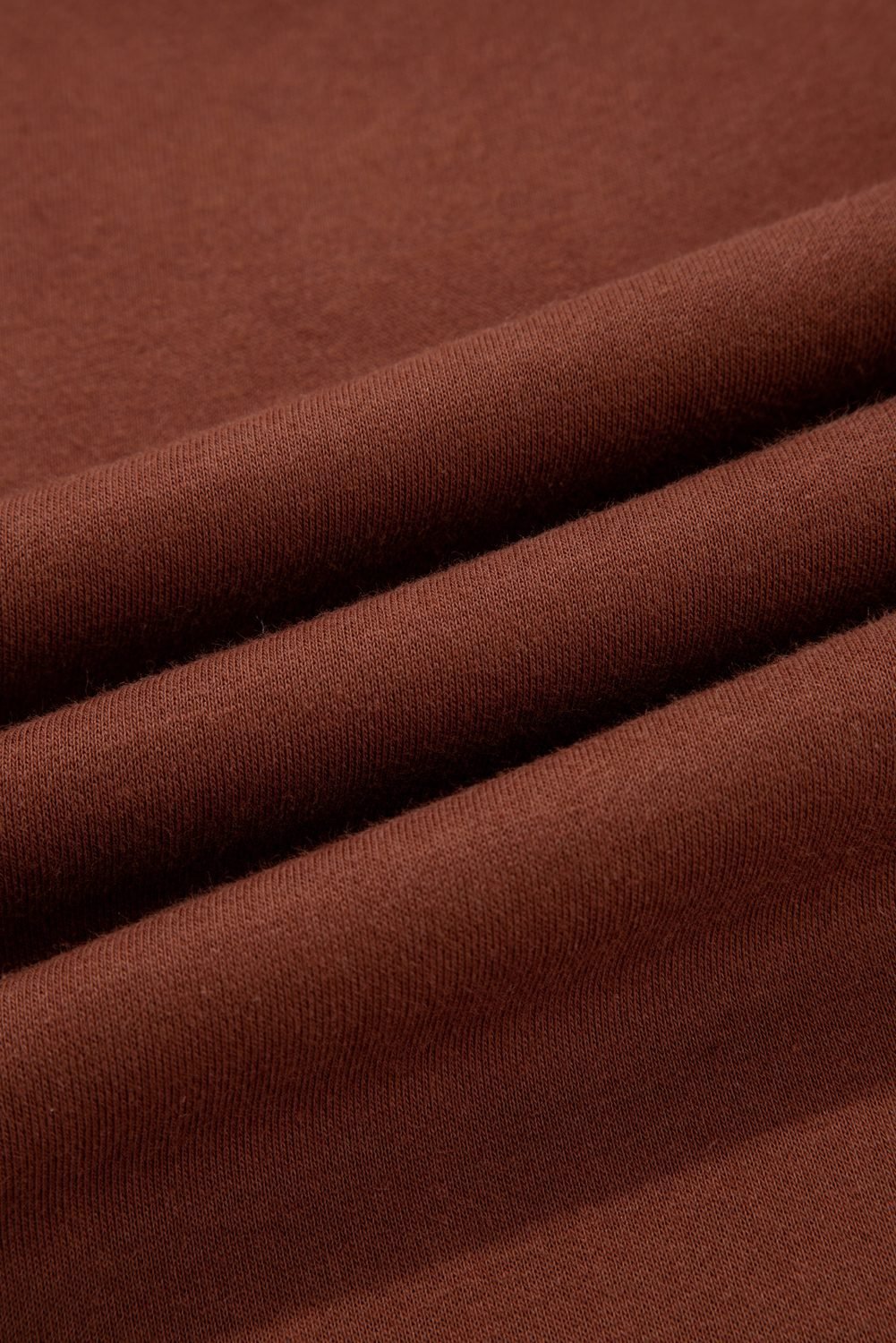 Coffee Fleece Lined Leopard Drawstring Elastic Waist Solid Pants