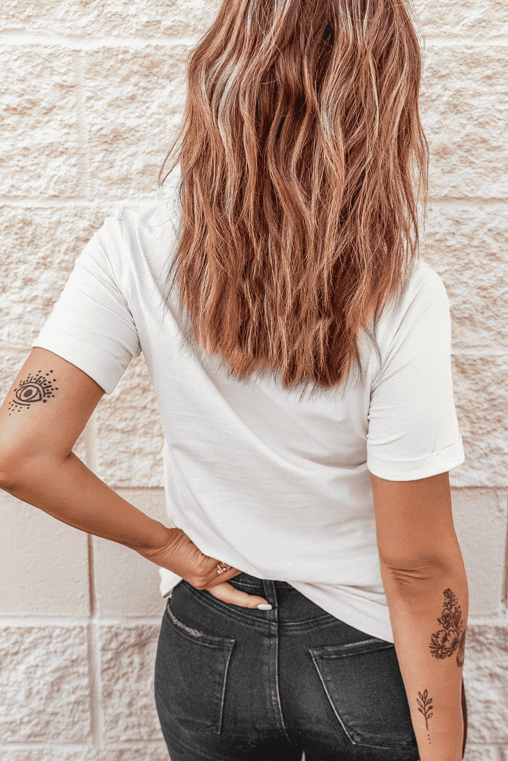 White Nashville Star Graphic Crewneck T Shirt