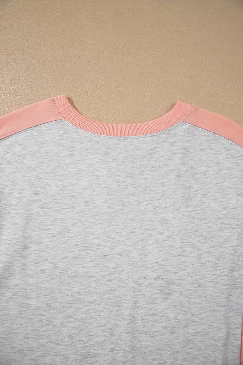 Light Grey Uneven Hem Colorblock Pullover Casual Shorts Plus Size 2Pcs Outfit