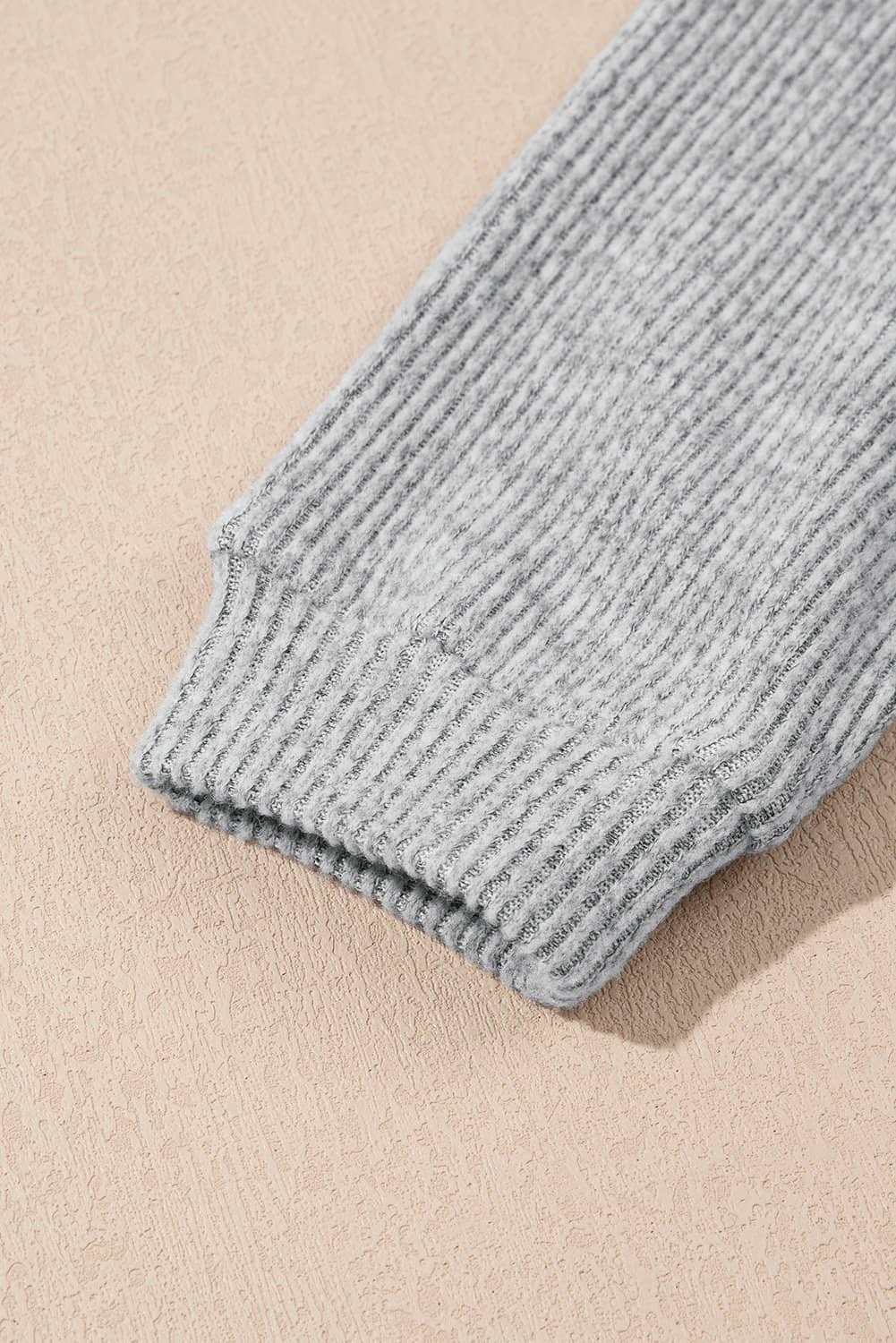 Light Grey 3 Pieces Rib Crop Camisole Matching Shorts Lounge Set With Cardigan