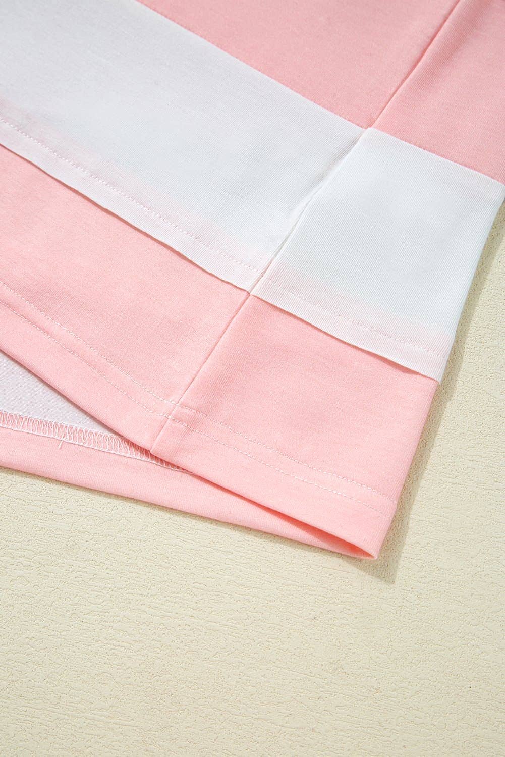 Pink Stars And Stripes Printed Crewneck Independence Day T Shirt